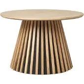 Ebuy24 Osaka table basse Ø70cm placage chêne.
