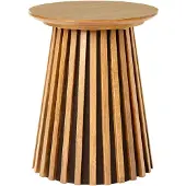 Ebuy24 Table d'appoint - - Ronde - Chêne naturel - 40x50 cm - Livrée montée