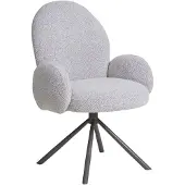 Ebuy24 Lana chaise de salle à manger avec pied rotatif couleur sable.