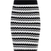 Faina Jupe gris argenté / noir / blanc