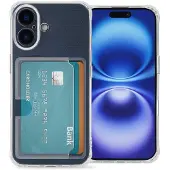 IMoshion Coque silicone avec porte-cartes Apple iPhone 16 - Transparent