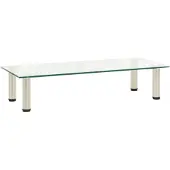 vidaXL Table TV Transparent 80x35x17 cm Verre trempé