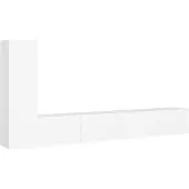 vidaXL Ensemble de meubles TV 3 pièces blanc en bois composite