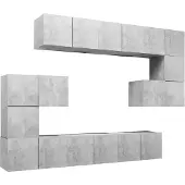 vidaXL Ensemble d'armoires TV 10 pièces gris béton Bois composite
