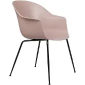 Gubi Bat Dining Chair Non-Upholstéré Wood Base | Black Stained Beech | New Beige