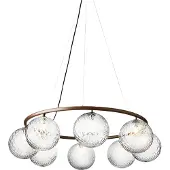 Nuura Miira 8 Circular Suspension Dark Bronze|Optic Clear