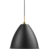 Gubi Bestlite BL9 Suspension Brass Base | Soft Black Shade | Large