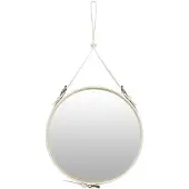 Gubi Adnet Circular Miroir Mural Cream Leather | Ø58 cm