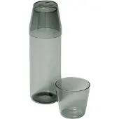 Nine - Milk set of 1 Carafe + 2 Glasses Grey NINE