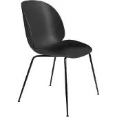 Gubi Beetle Dining Chair Non Rembourrée Conic Base Black Matt | Black