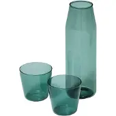 Nine - Milk set of 1 Carafe + 2 Glasses Aqua NINE