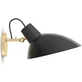 Astep VV Cinquanta Applique murale Brass Mount, Black Reflector