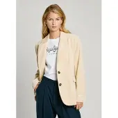 Pepe Jeans pour femme. PL402459 Blazer beige Cara beige (M), Blanc, Casuel, Coton