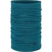 Buff Merino Lightwight Solid Neck Warmer Bleu