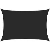 vidaXL Voile d'ombrage 160 g/m² Noir 3,5x5 m PEHD