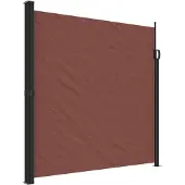 vidaXL Marquise latérale extensible brun 200x500 cm