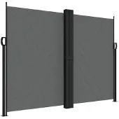 vidaXL Marquise latérale extensible Anthracite 180x600 cm