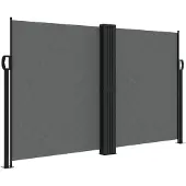 vidaXL Marquise latérale extensible Anthracite 140x1200 cm