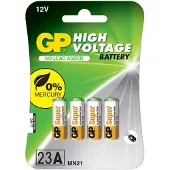 GP 1x4 Alkaline 23A / MN21 4 piles de 12V