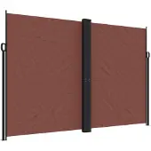 vidaXL Marquise latérale extensible brun 220x1000 cm