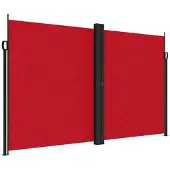 vidaXL Marquise latérale extensible rouge 200x600 cm