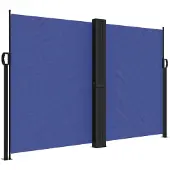 vidaXL Marquise latérale extensible bleu 160x600 cm