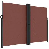 vidaXL Marquise latérale extensible brun 180x1000 cm