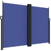 vidaXL Marquise latérale extensible bleu 180x600 cm