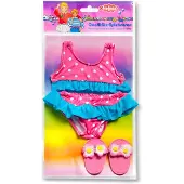 Heless Bikini de poupée avec pantoufles