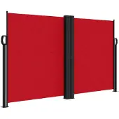 vidaXL Marquise latérale extensible rouge 140x600 cm