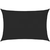 vidaXL Voile d'ombrage 160 g/m² Noir 3x4,5 m PEHD