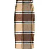 Nicowa Jupe 'Lanowa' beige / marron / gris / blanc