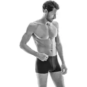 Hanro Boxers ' Cotton Superior ' bleu fumé