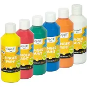 Creall Finger Paint Set sans conservateur, 6x250ml.