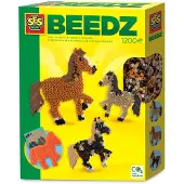 SES Creative Perles à repasser - - Chevaux - Jouet créatif pour enfant de 5 ans et plus - Blanc