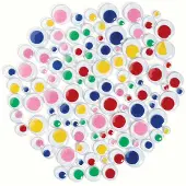 Colorations - Yeux autocollants de couleur, 100pcs.