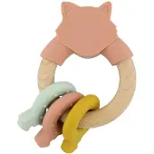 Trixie Baby Wooden Silicone Activiviteitenring - Mrs. Cat
