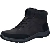 Rieker Bottines à lacets brun foncé / gris chiné / noir