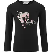 Happy girls T-Shirt 'Sparkle' rose / rose / noir / argent