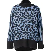 Vero Moda Pull-over 'VMMARS' bleu clair / noir