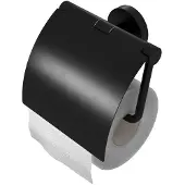 Geesa Nemox Toiletrolhouder met klep - Zwart