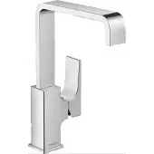 Hansgrohe Robinet de lavabo monocommande Metropol 230, avec levier et système de bonde à ouverture par pression, finition chrome