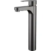 Allibert Mitigeur de lavabo haut Allibert CANGGU 4,5 x 14,5 x 30 cm Gun Métal acier inoxydable cartouche céramique