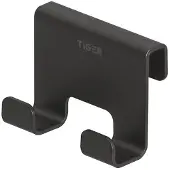 Tiger Support-serviette Tigger pour paroi de douche, finition noire brossée