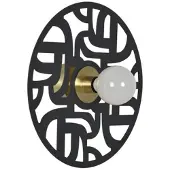 Market Set Applique Murale , Labyrinthe, dimmable, Noir, Salon / séjour, Métal, Design