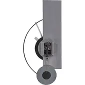 Beliani Horloge murale gris acier métal 31 x 63 cm design minimaliste moderne sans chiffres décoration salon