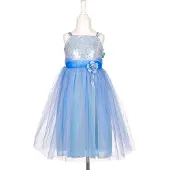 Usorteret Robe Bleu Et Argent Celena 5-7ans