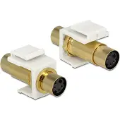 DeLOCK S-Video keystone - Mini DIN 4-pin female vers Mini DIN 4-pin female