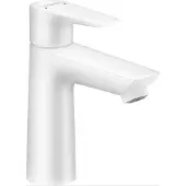 Hansgrohe Mitigeur de lavabo Talis E 110 avec garniture d'écoulement à tirette, blanc mat, 1 pièce.