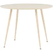Ebuy24 Plaza table de salle à manger Ø100 cm whitewash.